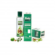 Rishi Hair Oil - Blackens hair naturally and gives strength to the hairs to make them long, strong, glossy and bouncing feeling 100 ML